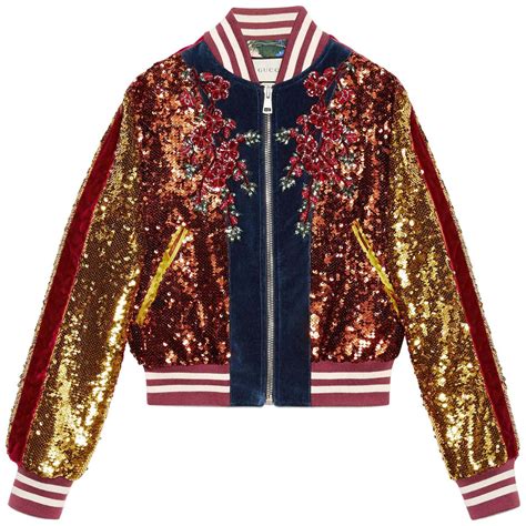 gucci flower velvet bomber jacket